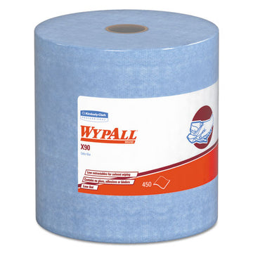 WypAll® X90 Cloths, Jumbo Roll, 11 1-10 X 13 2-5, Denim Blue, 450-roll, 1 Roll-carton freeshipping - TVN Wholesale
